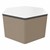 Shapes Series II Soft Seating Whiteboard Tabletop - Hex (18" High) - Taupe Smooth Grain