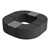Shapes Series II Vinyl Soft Seating - Donut Set w/ Two Cube Tabletops - Black Smooth Grain Seats w/ Cosmic Strandz Tabletops