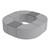 Shapes Series II Vinyl Soft Seating - Donut Set w/ Two Cube Tabletops - Light Gray Smooth Grain Seats w/ Cosmic Strandz Tabletops