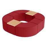 Shapes Series II Vinyl Soft Seating - Donut Set w/ Two Cube Tabletops