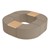 Shapes Series II Vinyl Soft Seating - Donut Set w/ Two Cube Tabletops - Taupe Smooth Grain Seats w/ Maple Tabletops