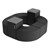 Shapes Series II Vinyl Soft Seating - Donut Set w/ Two Power Dividers - Black Smooth Grain Seats w/ Cosmic Strandz Tabletops