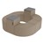 Shapes Series II Vinyl Soft Seating - Donut Set w/ Two Power Dividers - Taupe Smooth Grain Seats w/ Cosmic Strandz Tabletops