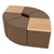 Shapes Series II Vinyl Seating - Table Leaf Set - Brown Crosshatch Seats w/ Maple Tabletops