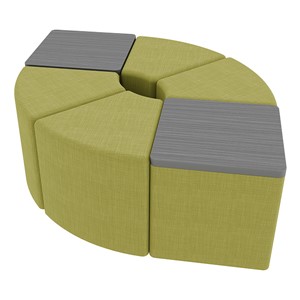 Shapes Series II Vinyl Seating - Table Leaf Set - Green Crosshatch Seats w/ Cosmic Strandz Tabletops