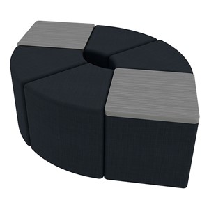 Shapes Series II Vinyl Seating - Table Leaf Set - Navy Crosshatch Seats w/ Cosmic Strandz Tabletops