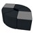 Shapes Series II Vinyl Seating - Table Leaf Set - Navy Crosshatch Seats w/ Cosmic Strandz Tabletops