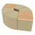 Shapes Series II Vinyl Seating - Table Leaf Set - Sand Smooth Grain Seats w/ Maple Tabletops