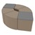 Shapes Series II Vinyl Seating - Table Leaf Set - Taupe Smooth Grain Seats w/ Cosmic Strandz Tabletops