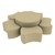 Shapes Series II Vinyl Soft Seating Set - Bow Tie Flower (12" H & 18" H) - Sand Smooth Grain