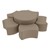 Shapes Series II Vinyl Soft Seating Set - Bow Tie Flower (12" H & 18" H) - Taupe Smooth Grain