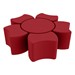 Shapes Series II Vinyl Soft Seating Set - Bow Tie Flower (18" H) - Red Smooth Grain
