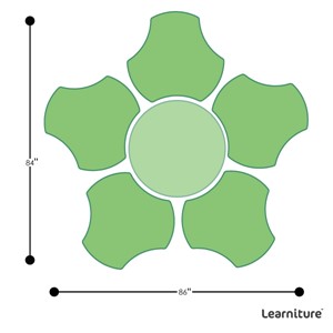 Shapes Series II Vinyl Soft Seating Set - Cog Flower (18" H) - Grouped Footprint
