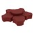 Shapes Series II Vinyl Soft Seating Set - Cog Flower (12" H & 18" H) - Burgundy Smooth Grain