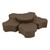 Shapes Series II Vinyl Soft Seating Set - Cog Flower (12" H & 18" H) - Chocolate Smooth Grain
