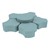 Shapes Series II Vinyl Soft Seating Set - Cog Flower (12" H & 18" H) - Blue Crosshatch
