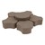 Shapes Series II Vinyl Soft Seating Set - Cog Flower (12" H & 18" H) - Brown Crosshatch