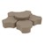 Shapes Series II Vinyl Soft Seating Set - Cog Flower (12" H & 18" H) - Taupe Smooth Grain
