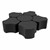 Shapes Series II Vinyl Soft Seating Set - Cog Flower (18" H) - Black Smooth Grain