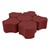 Shapes Series II Vinyl Soft Seating Set - Cog Flower (18" H) - Burgundy Smooth Grain