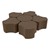 Shapes Series II Vinyl Soft Seating Set - Cog Flower (18" H) - Chocolate Smooth Grain