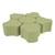 Shapes Series II Vinyl Soft Seating Set - Cog Flower (18" H) - Fern Green Smooth Grain