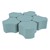Shapes Series II Vinyl Soft Seating Set - Cog Flower (18" H) - Blue Crosshatch