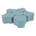 Shapes Series II Vinyl Soft Seating Set - Cog Flower (18" H) - Blue Crosshatch