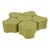 Shapes Series II Vinyl Soft Seating Set - Cog Flower (18" H) - Green Crosshatch