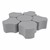 Shapes Series II Vinyl Soft Seating Set - Cog Flower (18" H) - Light Gray Smooth Grain