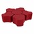 Shapes Series II Vinyl Soft Seating Set - Cog Flower (18" H) - Red Smooth Grain