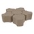 Shapes Series II Vinyl Soft Seating Set - Cog Flower (18" H) - Taupe Smooth Grain