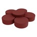 Shapes Series II Vinyl Soft Seating Set - Crescent Flower (12" H & 18" H) - Burgundy Smooth Grain