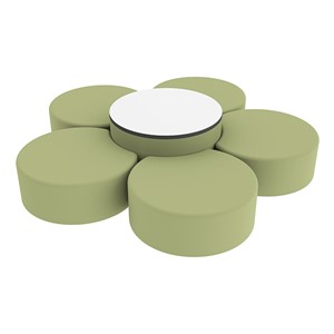 Shapes Series II Vinyl Soft Seating Set - Crescent Flower (12" H & 18" H)