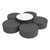 Shapes Series II Vinyl Soft Seating Set - Crescent Flower (12" H & 18" H)