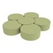 Shapes Series II Vinyl Soft Seating Set - Crescent Flower (12" H) - Fern Green Smooth Grain