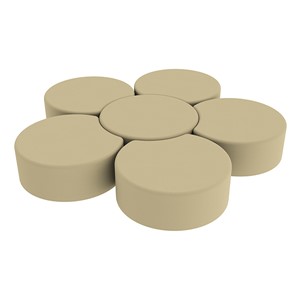Shapes Series II Vinyl Soft Seating Set - Crescent Flower (12" H) - Sand Smooth Grain