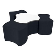 Shapes Series II Vinyl Soft Seating Set - Three Bow Ties (18" H) & Whiteboard Cog (18" H)