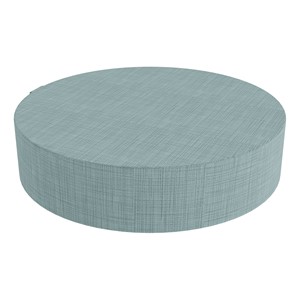 Atom Soft Seating Floor Stool - Blue Crosshatch