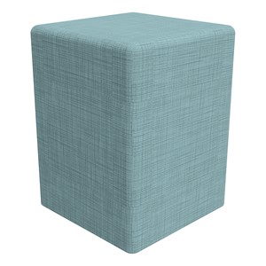 Shapes Series II Tall Soft Seating - Cube - Blue Crosshatch