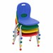 Pack of Four Assorted Colors Structure Series Preschool Chair w/ Ball Glides (12" Seat Height)