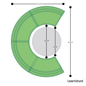 Shapes Series II Structured Designer Soft Seating - Curved Café - Grouped Footprint
