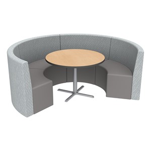 Shapes Series II Structured Designer Soft Seating - Curved Café