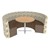 Shapes Series II Structured Designer Soft Seating - Curved Café  - Desert & Chocolate Seats w/ Limber Maple Table