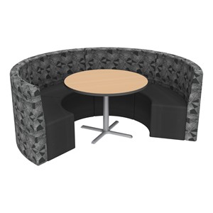Shapes Series II Structured Designer Soft Seating - Curved Café