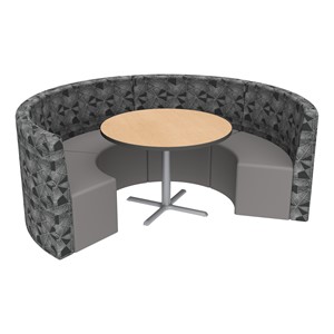 Shapes Series II Structured Designer Soft Seating - Curved Café