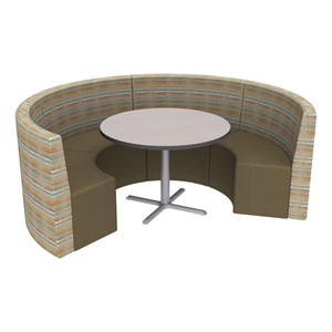 Shapes Series II Structured Designer Soft Seating - Curved Café