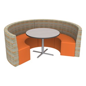 Shapes Series II Structured Designer Soft Seating - Curved Café