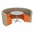 Shapes Series II Structured Designer Soft Seating - Curved Café