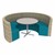 Shapes Series II Structured Designer Soft Seating - Curved Café